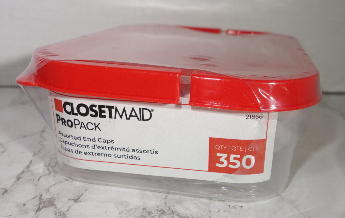 350 Pack ClosetMaid Wire Shelf End Caps Covers Pieces 50 Large 300 Small White gallery