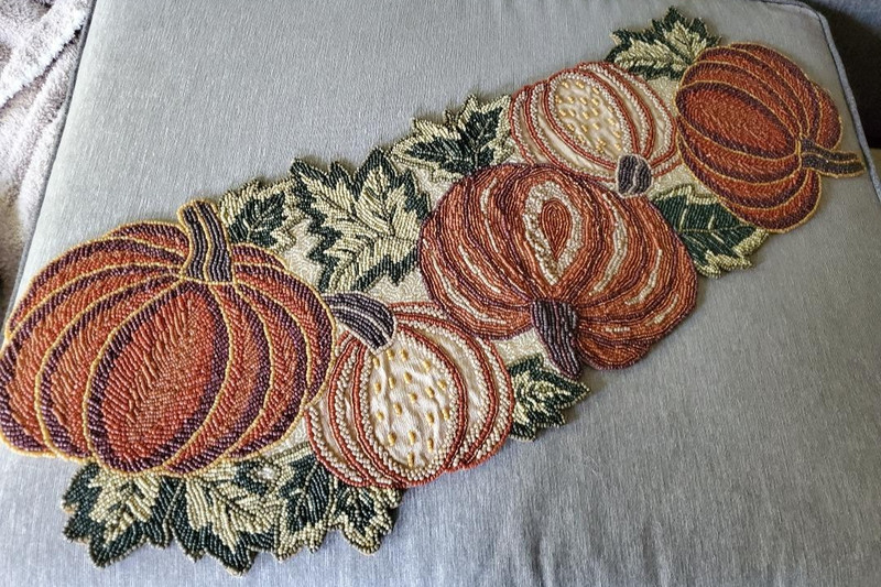 Pumpkin Beaded Table Runners SELECT ONE gallery