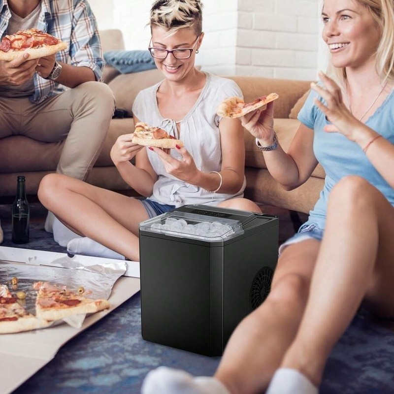 Sweetcrispy Portable Ice Maker 26.5Lbs/24H 6-Minute Bullet Ice, Self-Cleaning gallery
