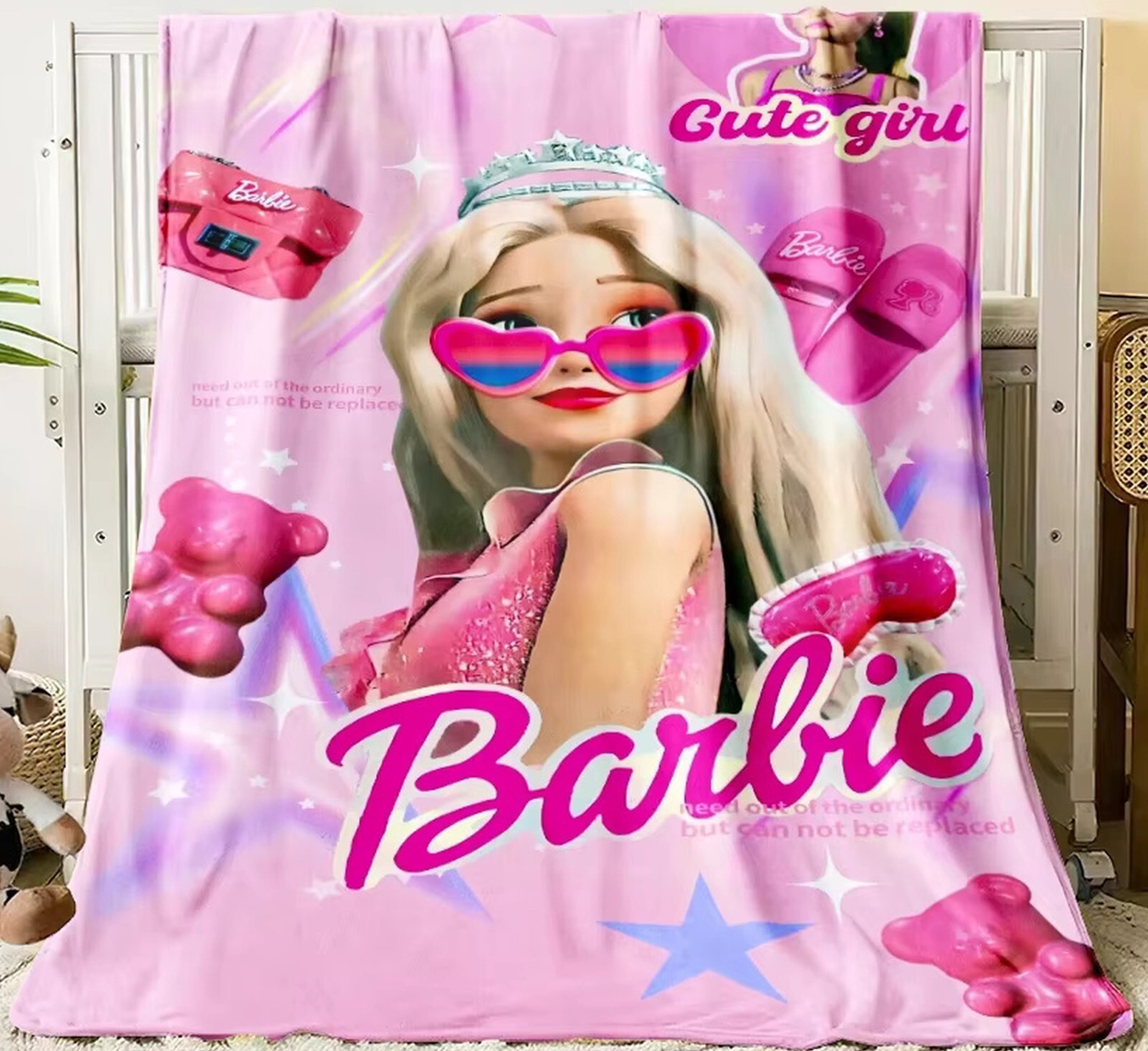 Barbie Small Throw blanket Measures 53 x 40 Inches gallery