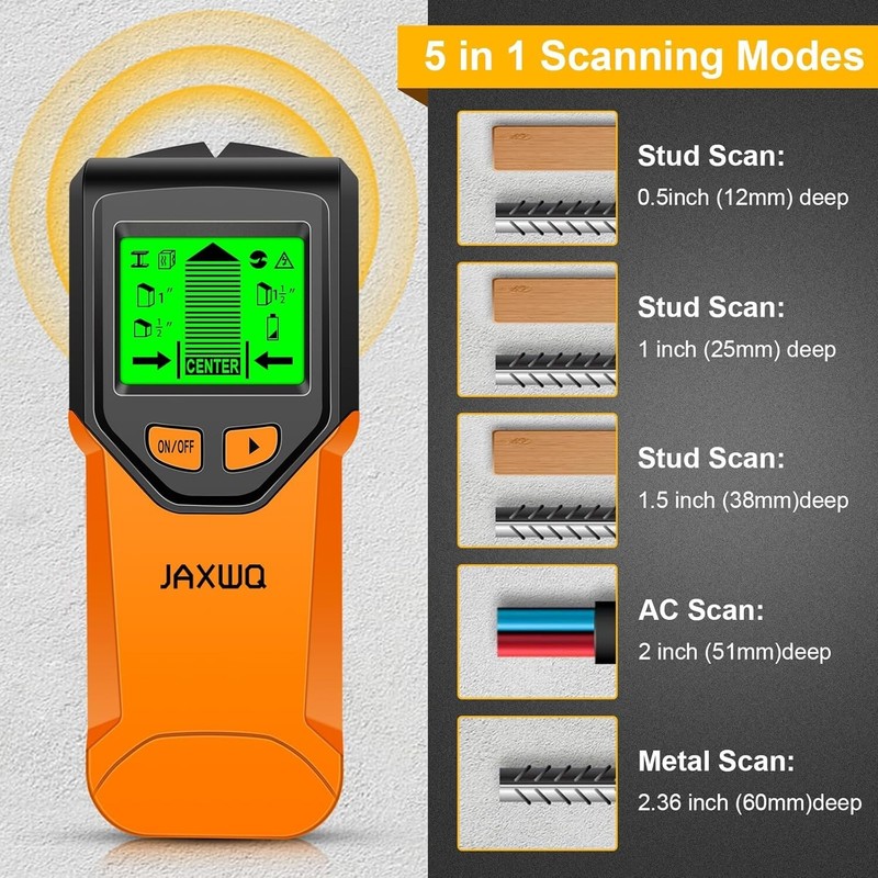5 in 1 Stud Finder Tool w/Microprocessor Chip and HD LCD Display, Stud Detector gallery