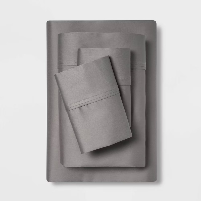 Threshold 400 Thread Count Cotton Sateen 4-Piece Sheet Set Luxurious gallery