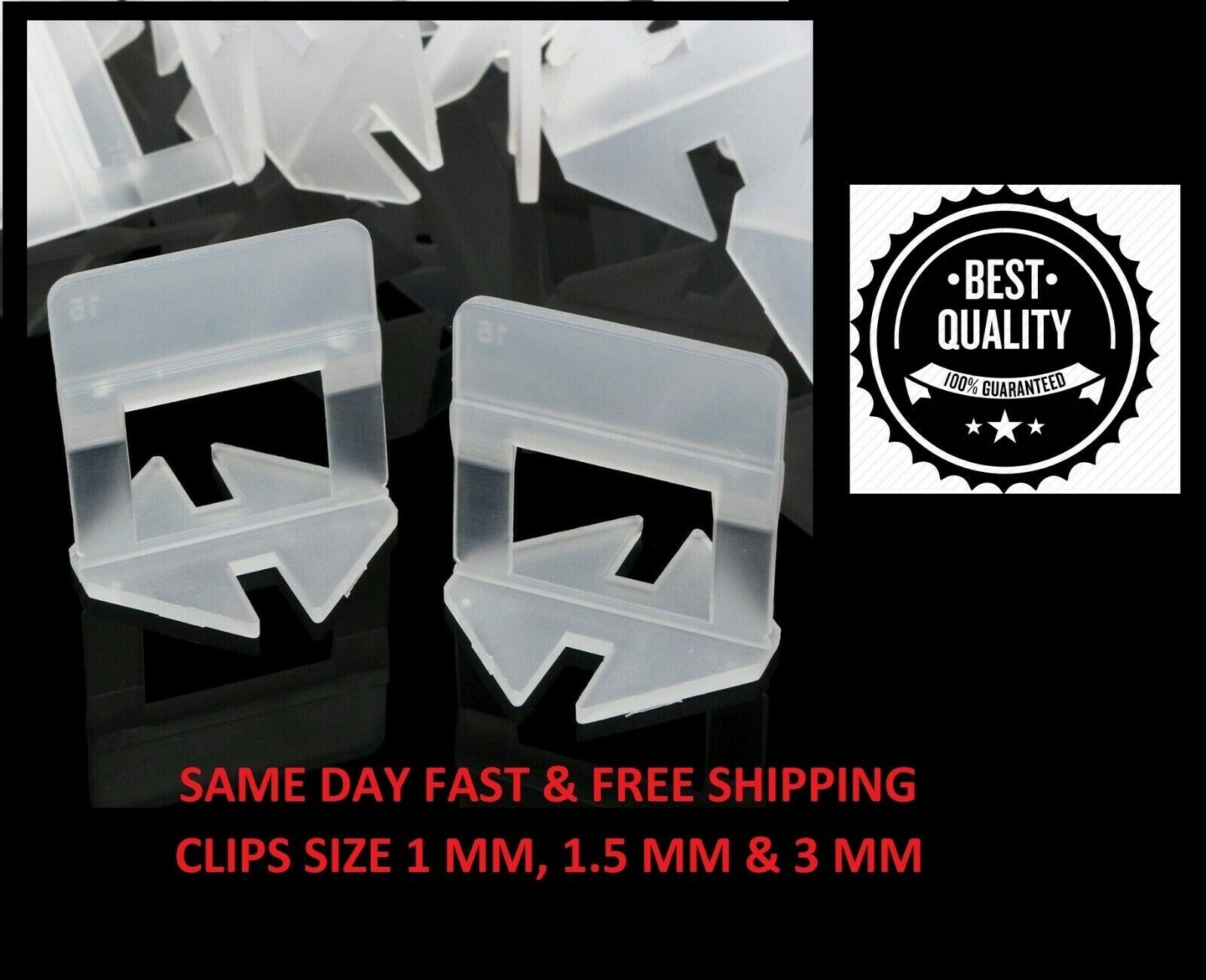 200 - 3000 Pcs Clip Tile Leveling System Kit Floor Wall Tile Spacer Tiling Tool gallery