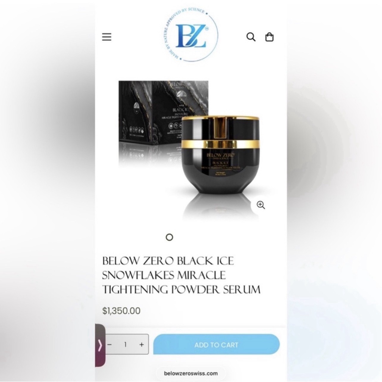 Below Zero Black Miracle Tightening & Firming Powder 10+Treatments Retails $1350 gallery