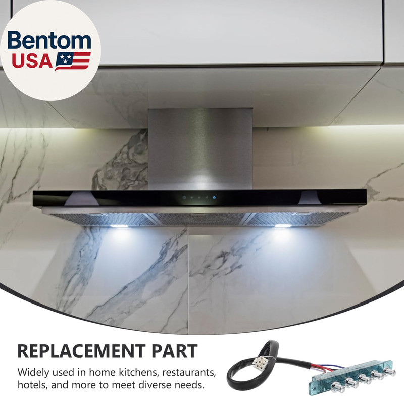 Range Hood Switch Button Replacement,5-Button Mechanical Control Panel, Size Mat gallery