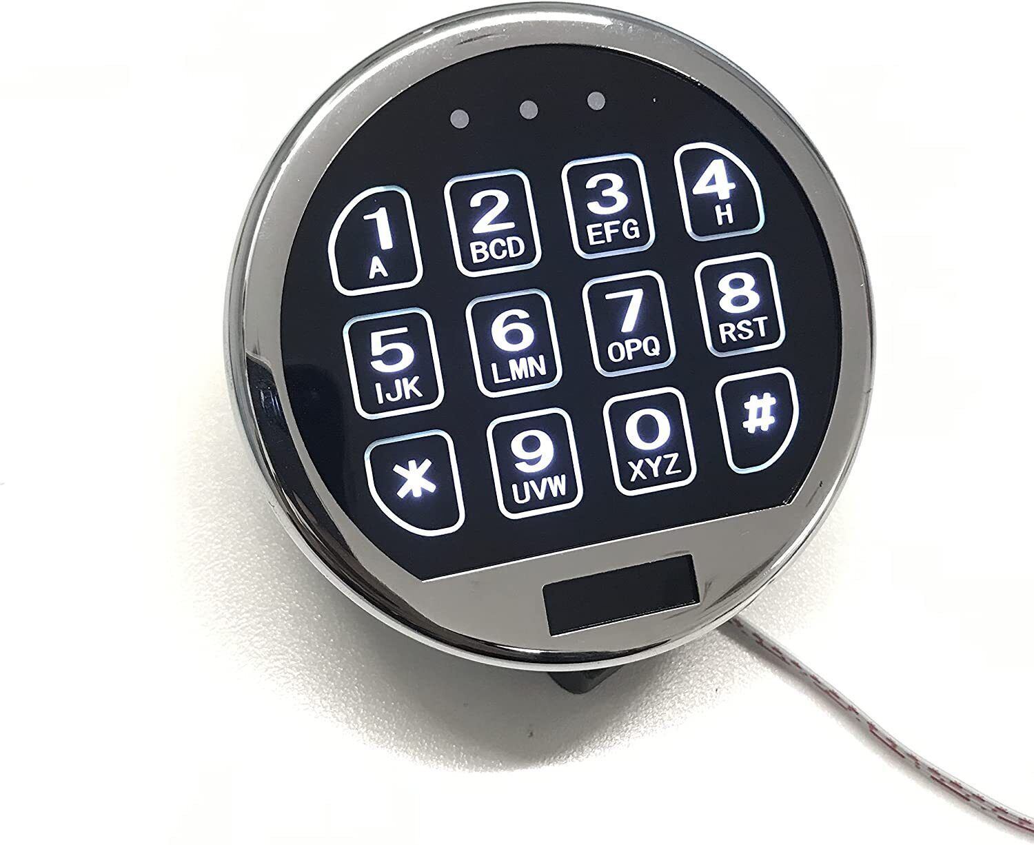 Electronic Safe Lock LED Keypad Chrome Gun Safe Lock Replacement With Swing Bolt gallery