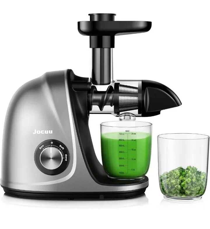 Jocuu Slow Masticating Juicer with Soft/Hard Modes Easy 2 Clean Quiet Motor MINT gallery
