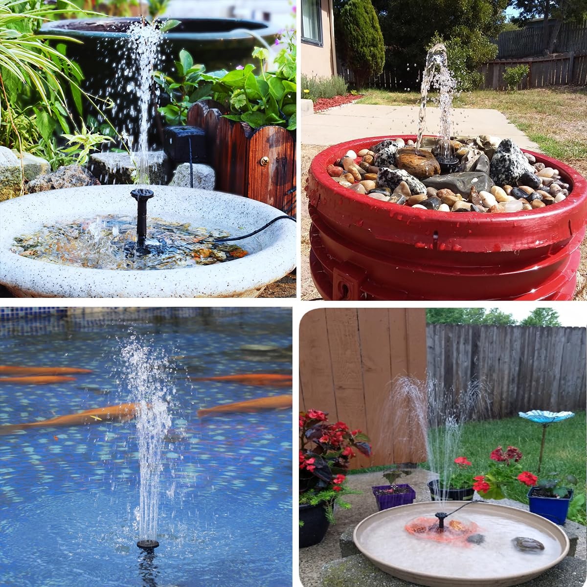 Lewisia 2W Solar Bird Bath Pump with USB Charging for Pool Pond Garden Decora... gallery