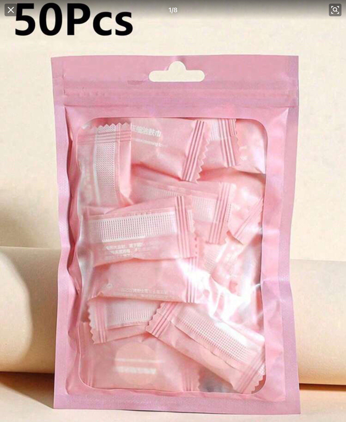 50-Piece Portable Compressed Face Towel Set gallery