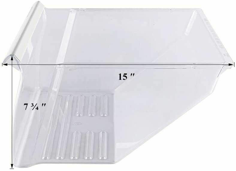 Lower Clear Crisper Pan Compatible with Whirlpool Refrigerator WP2188664 2188664 gallery
