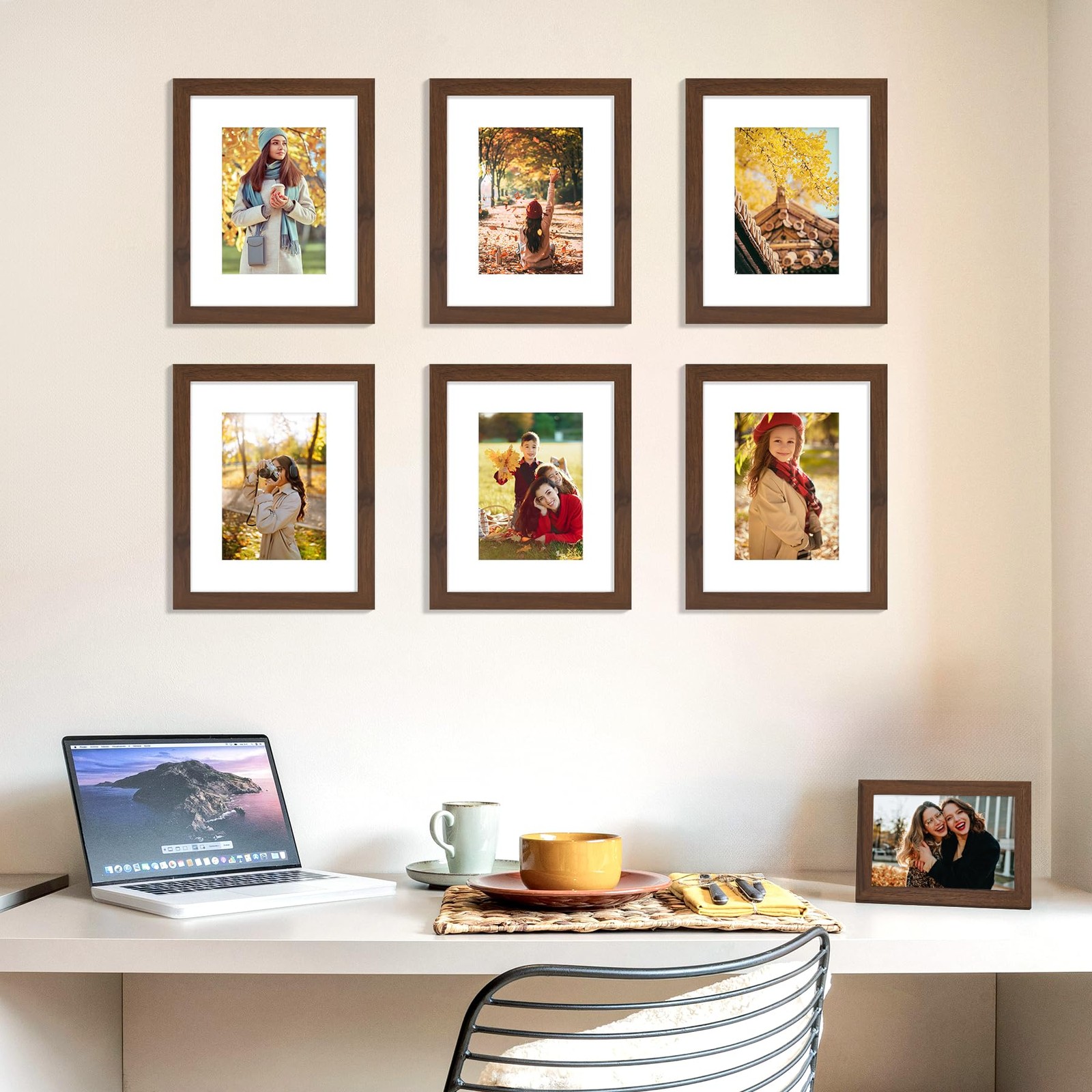 8x10 Picture Frame, Display Pictures 5x7 with Mat or 8x10 without Mat, Wall &... gallery