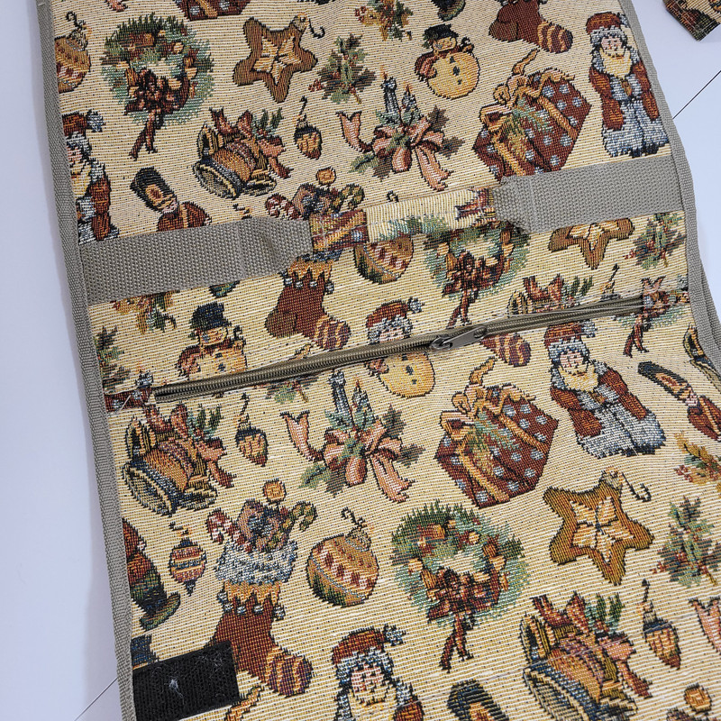Christmas Pattern Package Tote Portable Canvas Foldable Wheeled 24x14x6 gallery