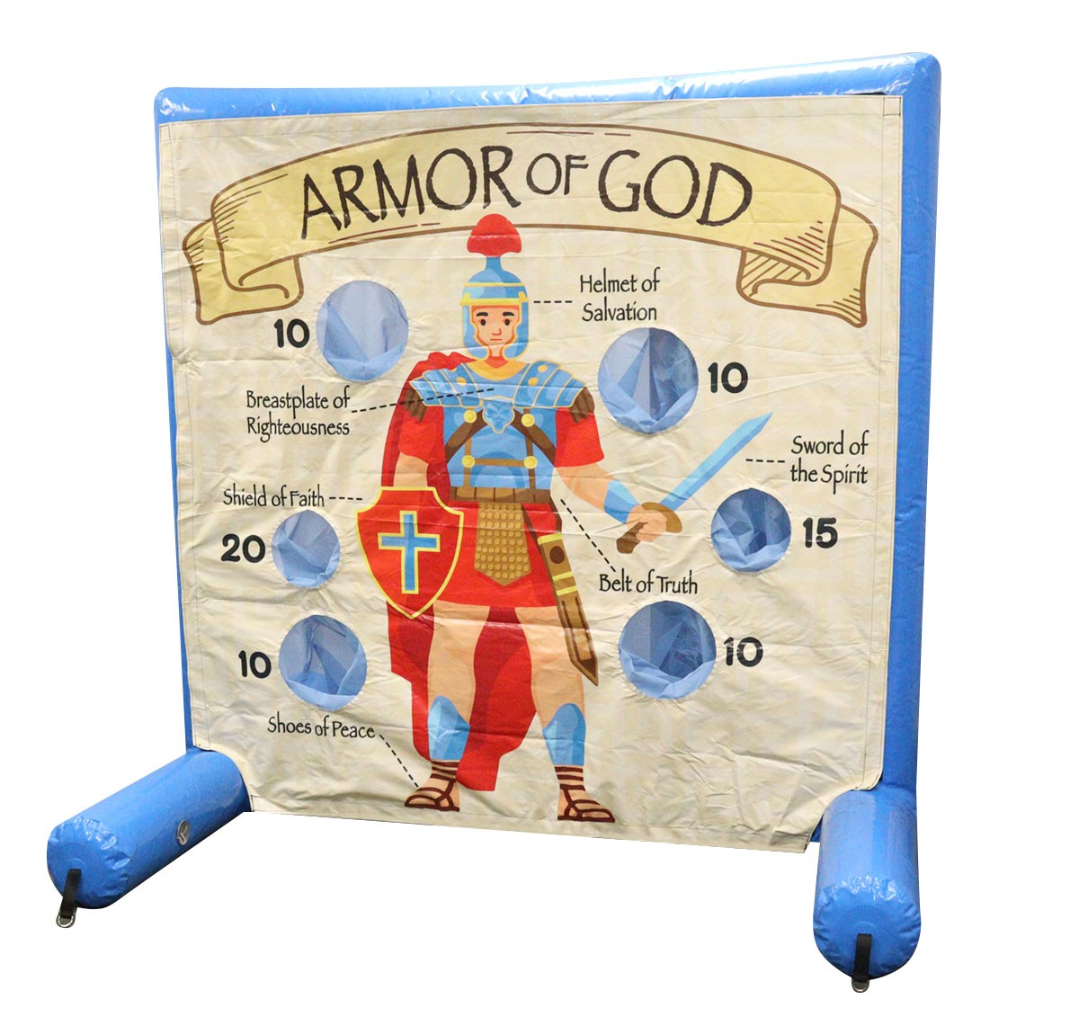 Interactive Sealed Inflatable Air Frame Game Armor of God Kids Event Party gallery