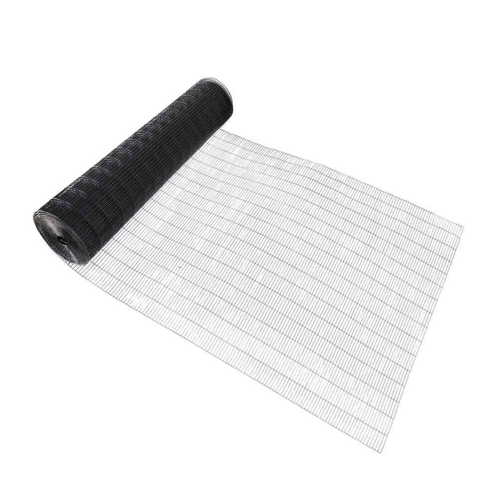 Welded Wire Fence 4 ft. x 50 ft. 16-Gauge Black PVC Coated Mesh 1/2 in. x 3 in. gallery