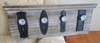 Ashland Wall Mounted Hook Rack 4 Hooks 23in Rustic Farmhouse Brown MDF/Metal gallery