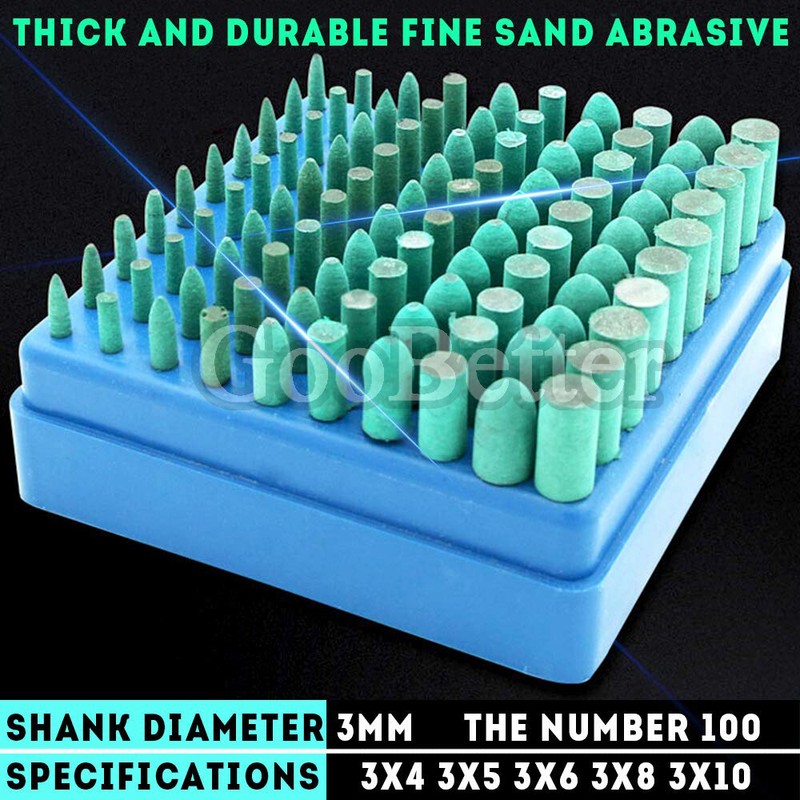 100Pcs Rubber Polishing Points Bit Grinding Head Power Rotary Tool For Dremel gallery