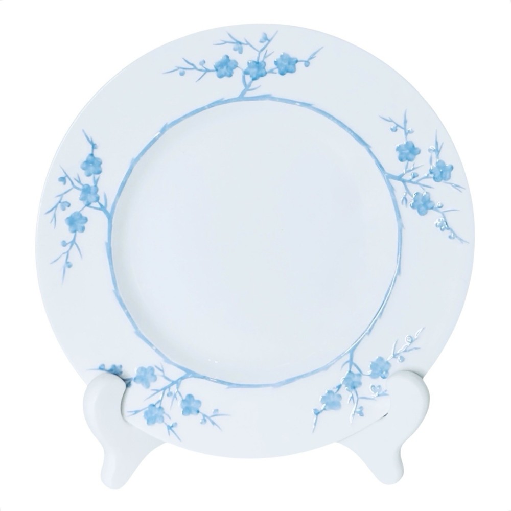 Spode Copeland GEISHA LIGHT BLUE Blanche de Chine Floral 7 7/8" Salad Plate MINT