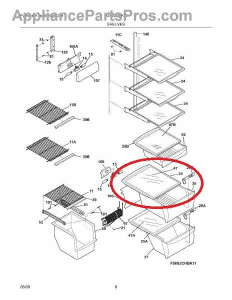 Upper Crisper Drawer Cover Compatible with Frigidaire Refrigerator 240599301 gallery