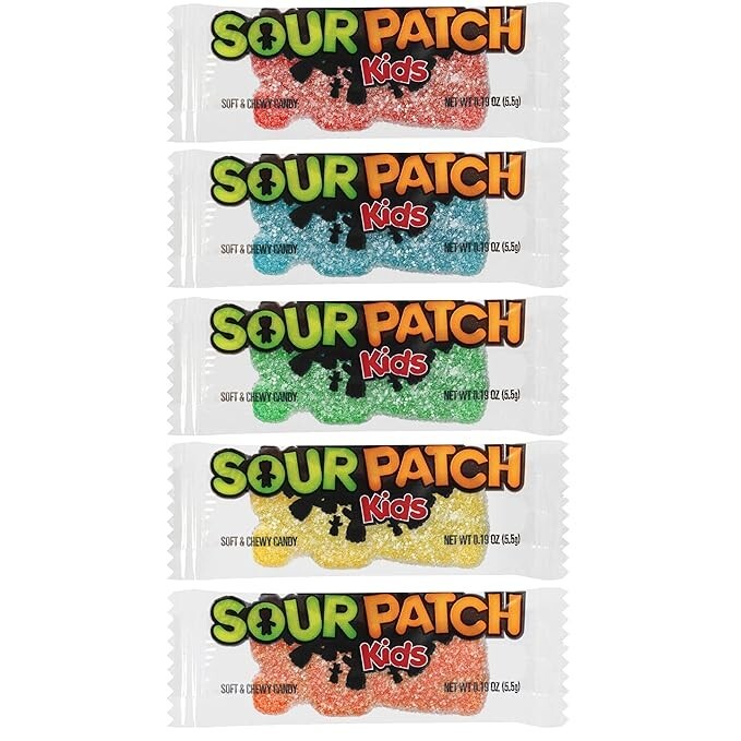 SOUR PATCH KIDS Big Individually Wrapped Soft & Chewy Candy, 240 Count gallery