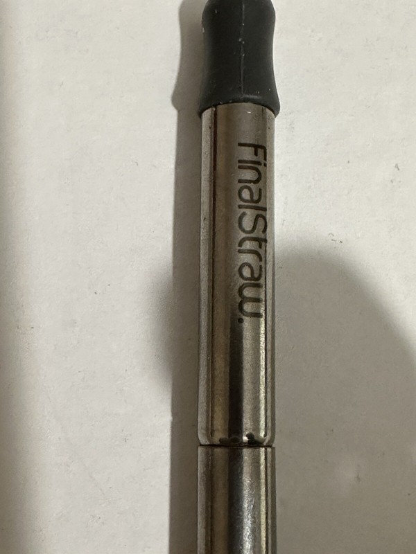 FinalStraw Collapsible Reusable Metal Straw Shark-Butt Gray Original Version gallery