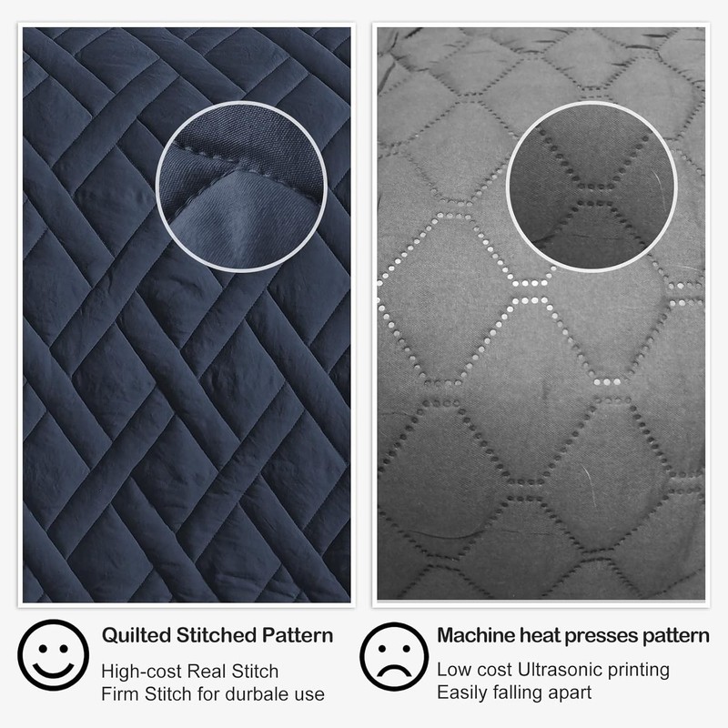 Hypoallergenic Soft Microfiber Queen Quilt Set – Stylish Diamond Stitch Design gallery