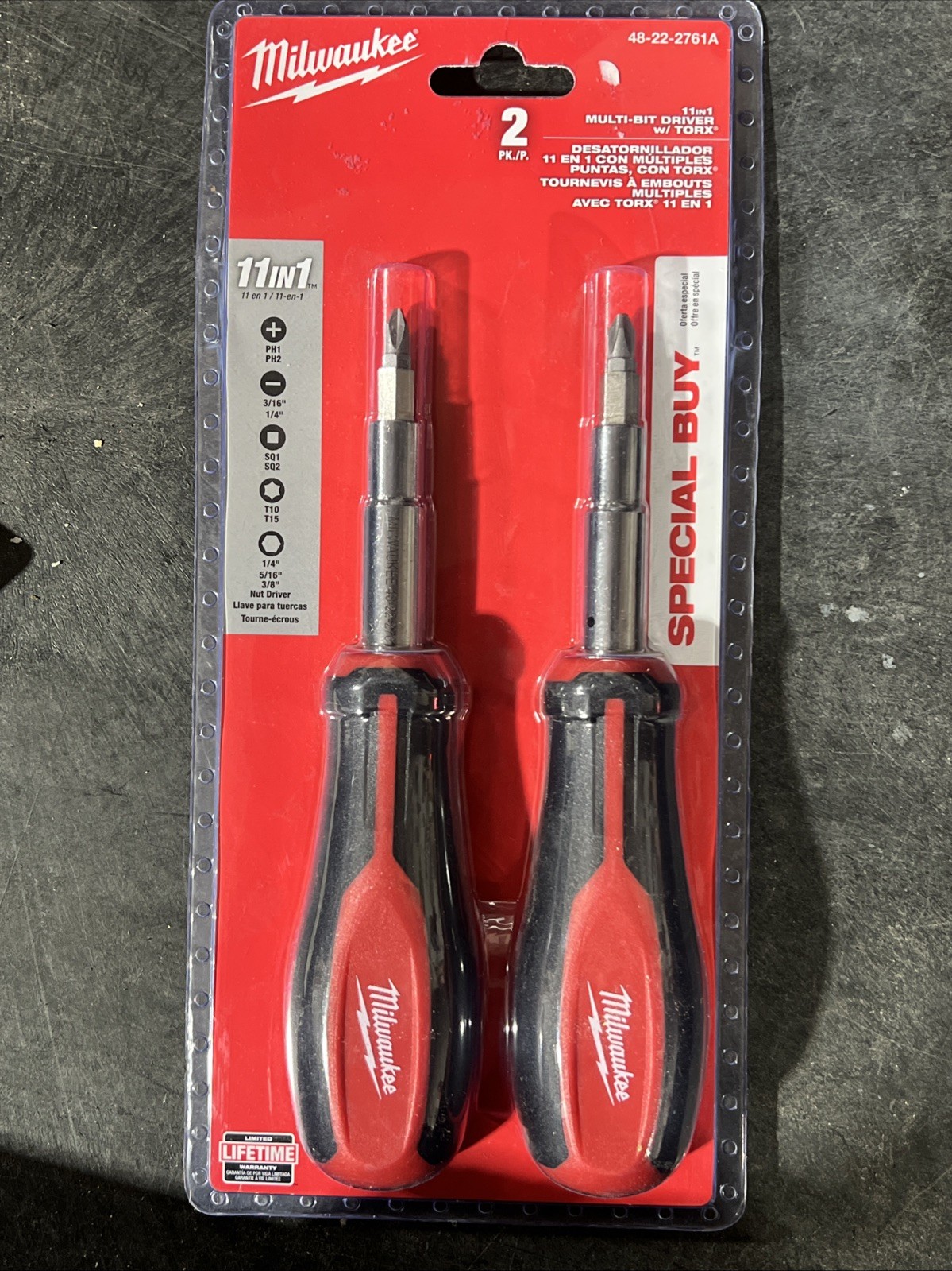 Milwaukee 11-in-1 Multi-Bit Driver with Torx 2-Pack (48-22-2761A) gallery