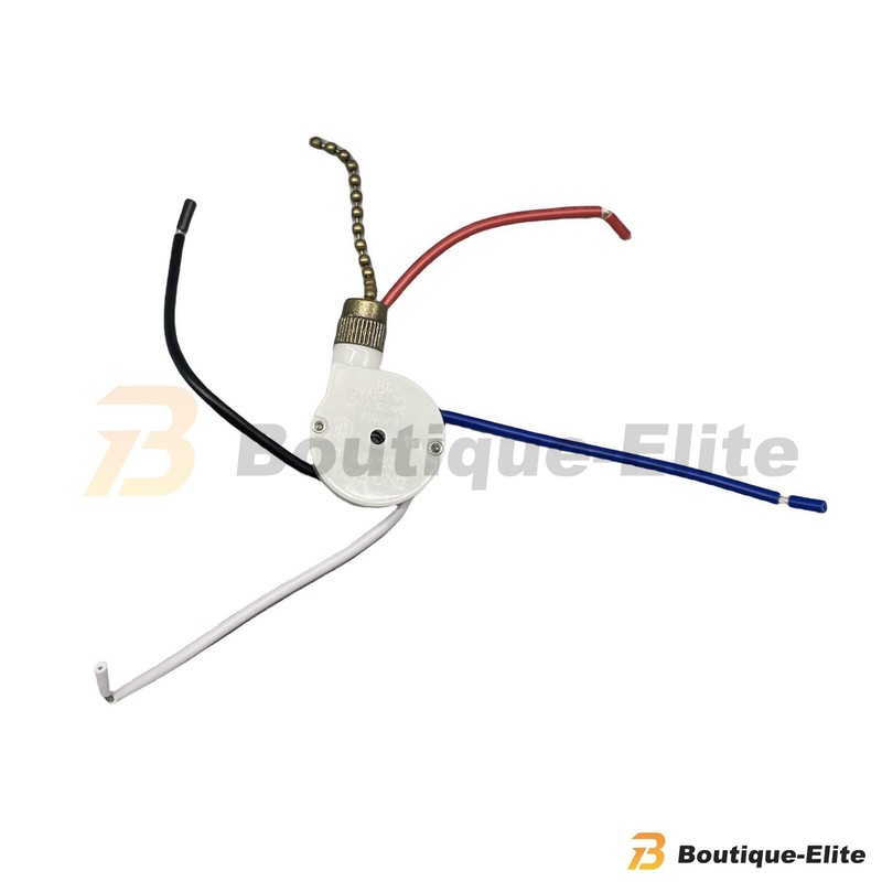 Ceiling Fan Switch for Zing Ear ZE-208s E89885 3-Speed 4-Wire Pull Chain Light gallery