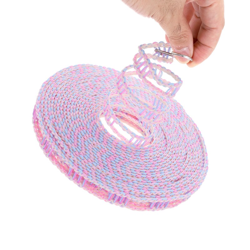 Windproof Clothesline, 5M 16.4ft Plastic Non-Slip Clothes Drying Rope, Purple gallery