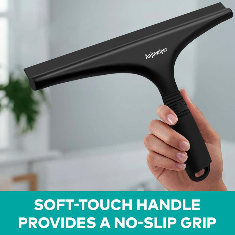 All-Purpose Shower Squeegee for Glass Doors with Hook, Silicone Squeegee for Sho gallery
