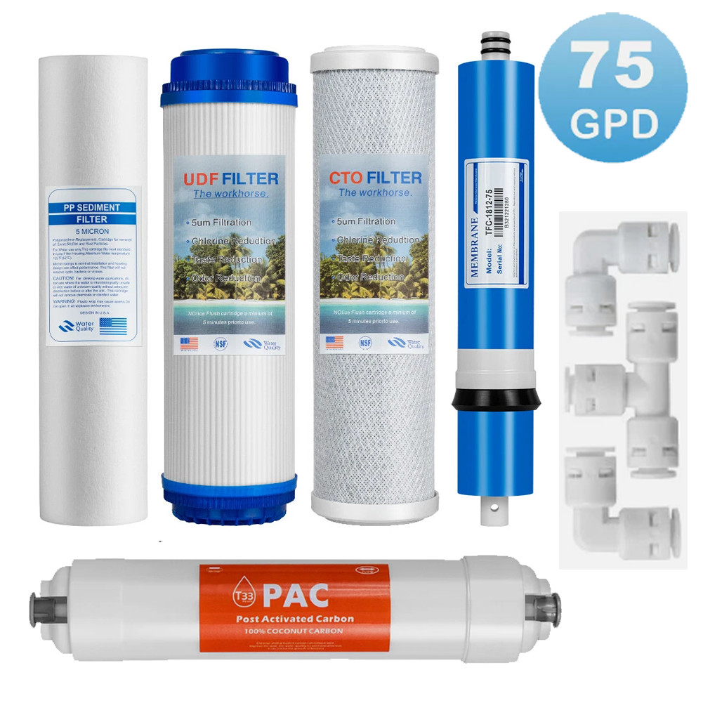 Membrane Solutions Reverse Osmosis Filter Replacement, 75 GPD Replacement Filter gallery