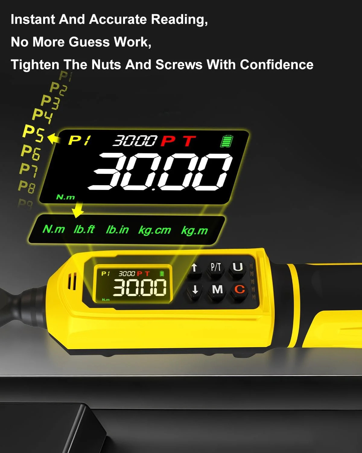Digital Torque Wrench 1/4" Drive-4-266In.Lb/0.45-30N.m gallery