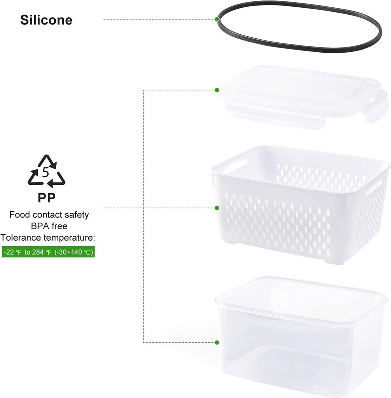 5 PCS Large Fruit Containers for Fridge gallery