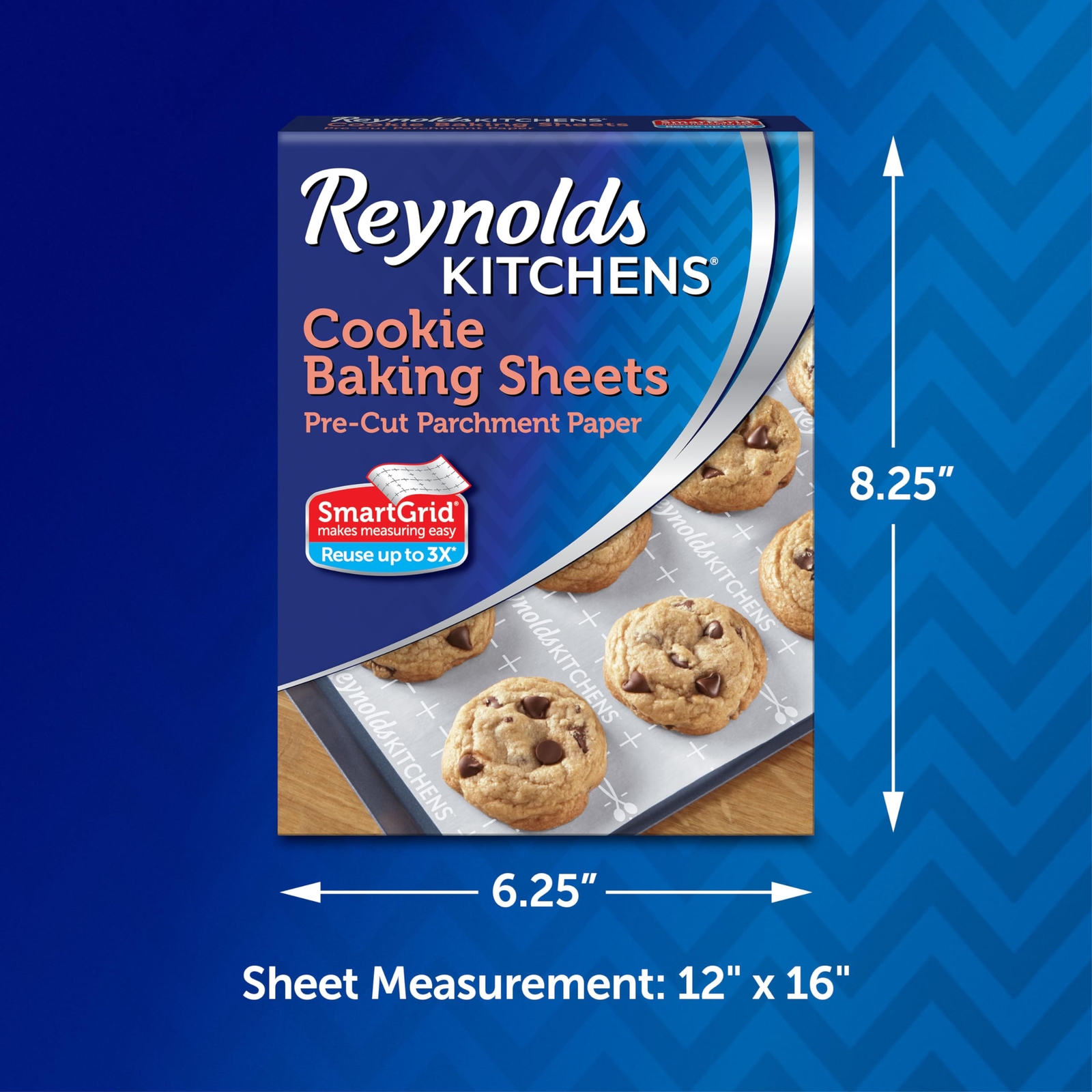 Kitchens Cookie Baking Sheets, Pre-Cut Parchment Paper,25 Count (Pack of 4), 100 gallery