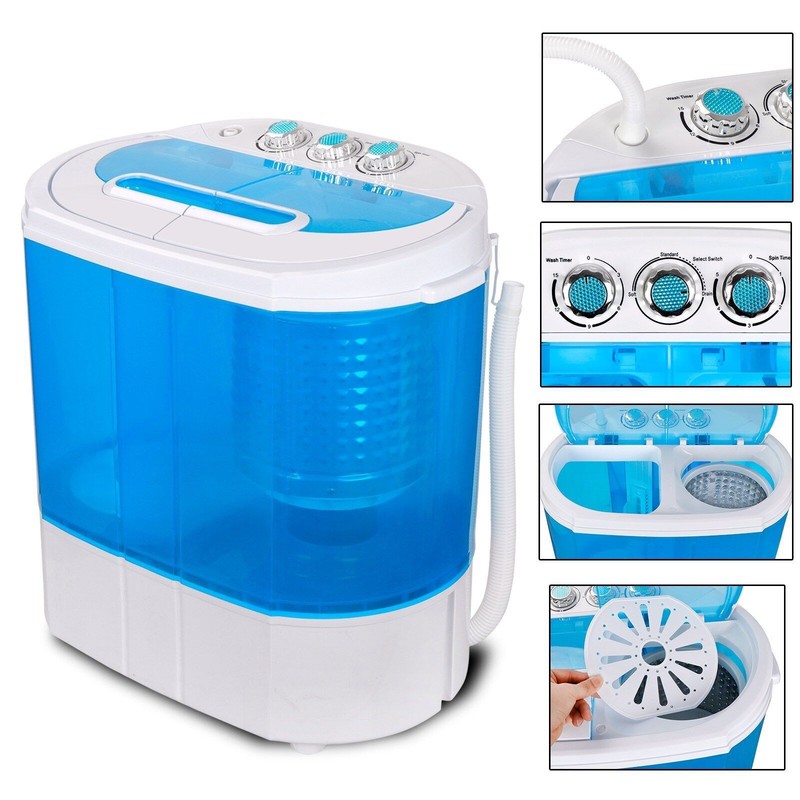 Washing Machine 10lbs Washer w/Spin Cycle Dryer Compact Travel Washing Appliance gallery