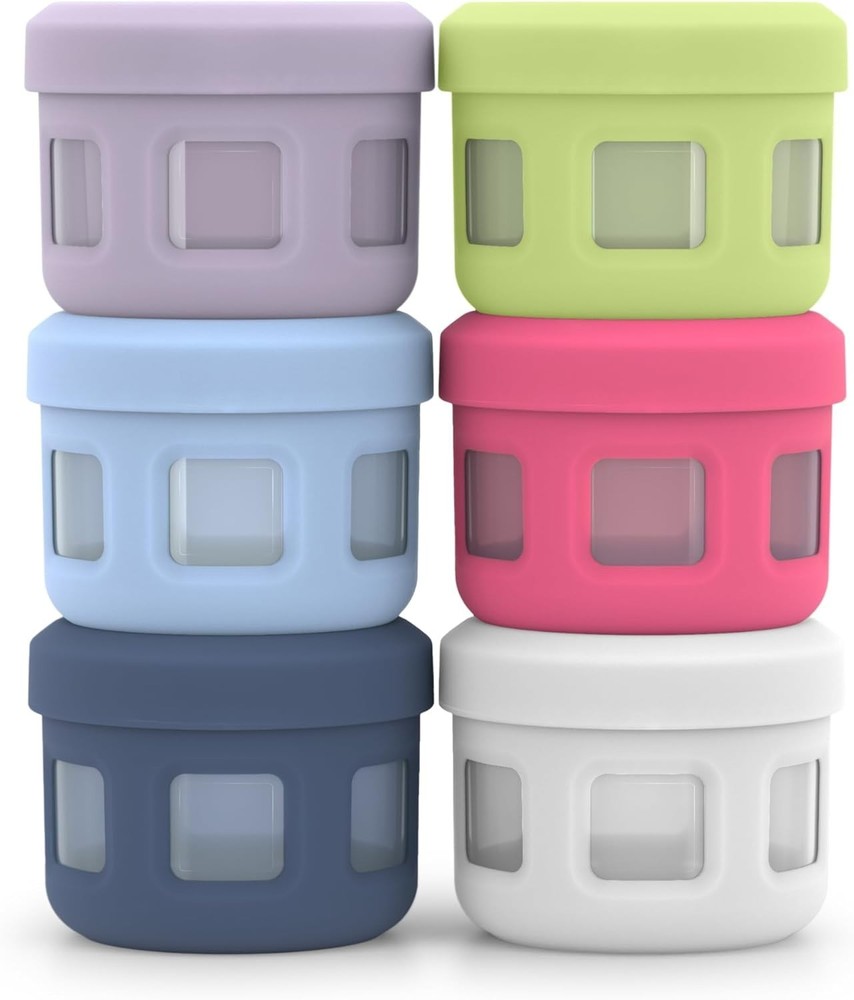 Reusable Condiment Containers 4oz each with Screw-on Leak Proof Lid Perfect