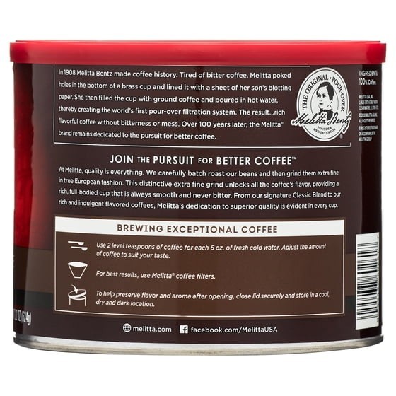 Melitta Colombian Supreme Ground Coffee, 22 oz gallery