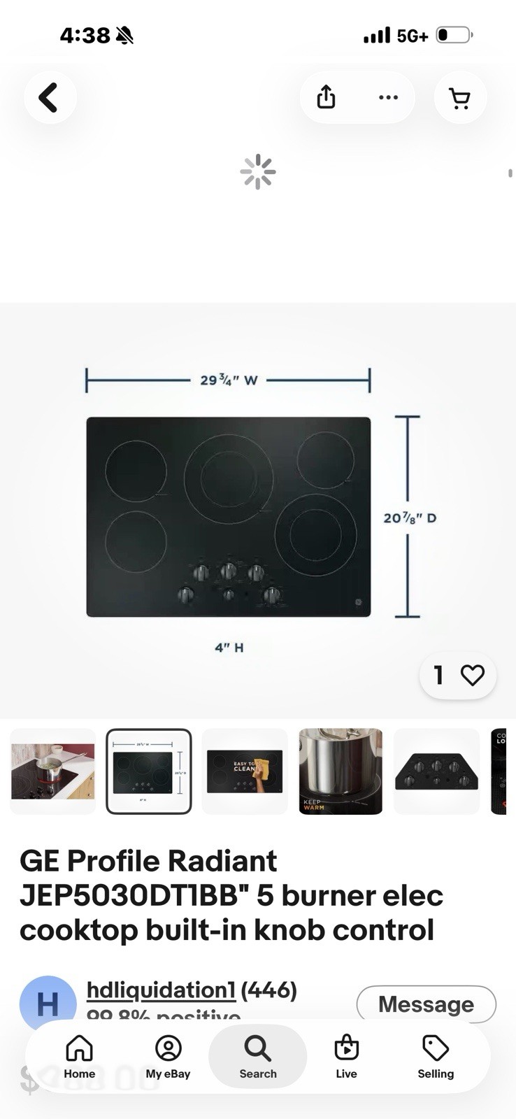GE 30 Inch Electric Cooktop gallery