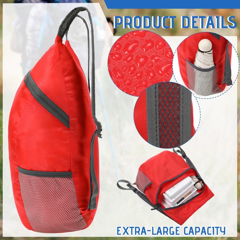 6 Pack Lightweight Packable Backpack 20L Hiking Daypacks Water Resistant Fold... 3