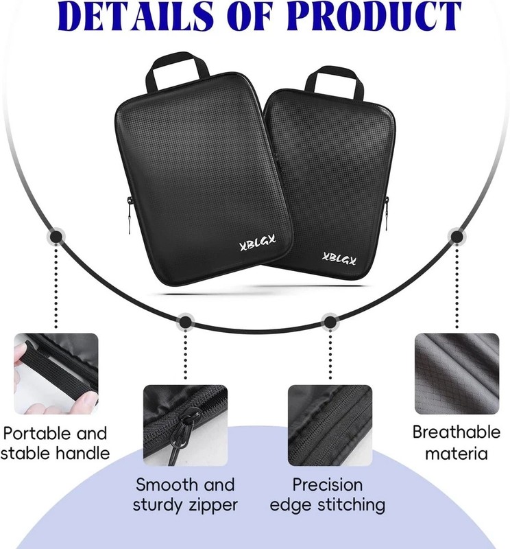 6-Piece Travel Compression Packing Cubes Set Luggage Organizer Bags for Carry-On gallery