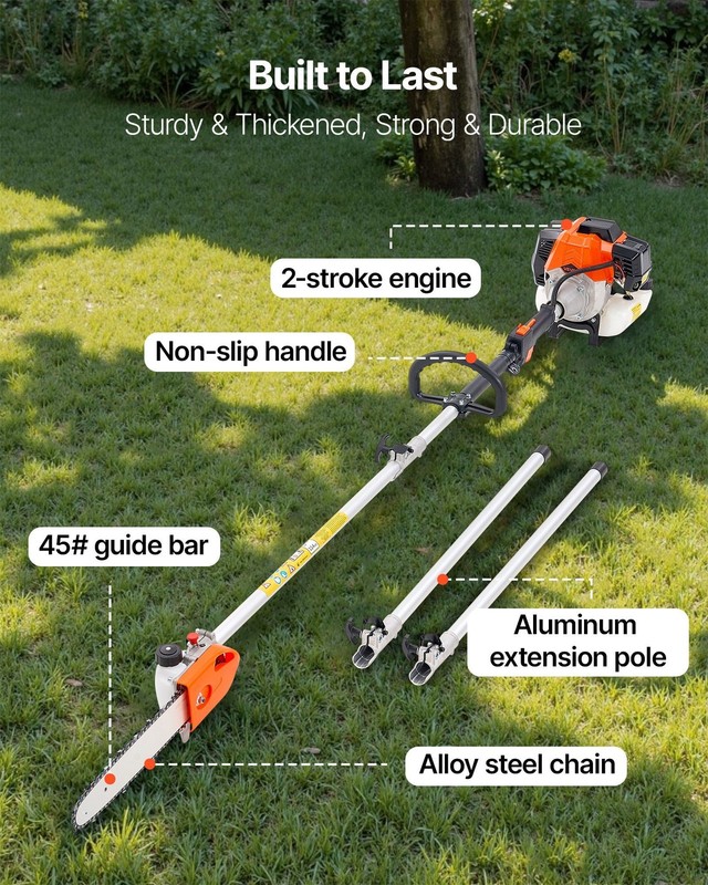 43CC Pole Chainsaw: 10in Guide Bar, 22lb, Ergo Shoulder Strap gallery