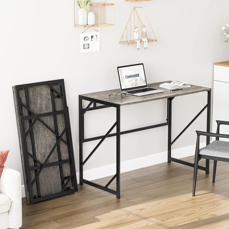 Modern Foldable Computer Desk – No Assembly Needed, Ideal for Small Spaces gallery