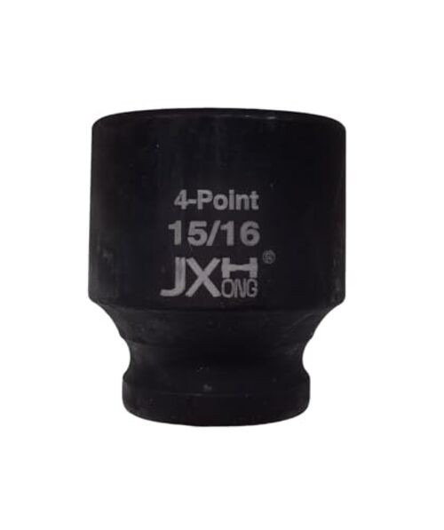 1/2" Drive 15/16" 4-Point Square Impact Socket, Heat Treated Cr-V Alloy Steel gallery