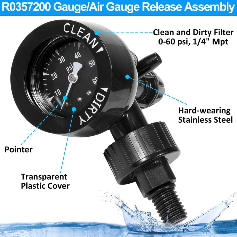 R0357200 Air Gauge Release Valve Assembly for Zodiac Jandy Pool & Spa Filters gallery