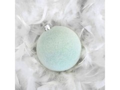 18pcs Snowy Mint Suede Christmas tree ornaments Baubles, Soft, Luxurious, pastel