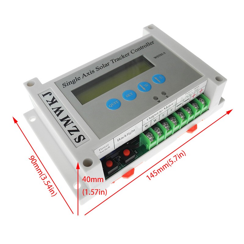1000W KW Sunlight Tracking Solar Tracker Electric Single Axis Complete Track Kit gallery