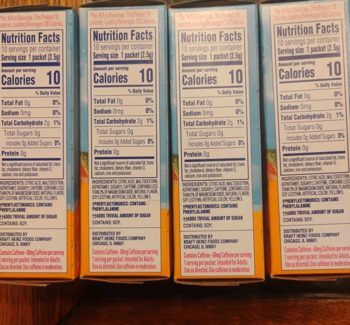Crystal Light Citrus Drink Mix Powder Packets W/ Caffeine - 10 Ct -4pk. BB11/26 gallery