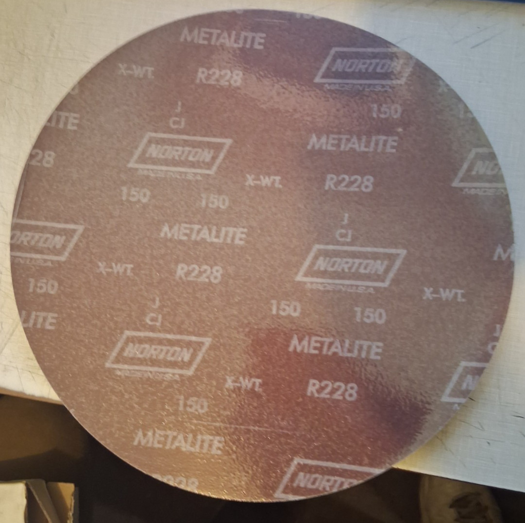 12 INCH SANDING DISC, 150 GRIT, 5 PACK, PEEL & STICK gallery