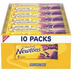 Newtons Fig Bars Soft Fruit Chewy Cookies – 10 Snack Packs (2 Cookies per Pack)