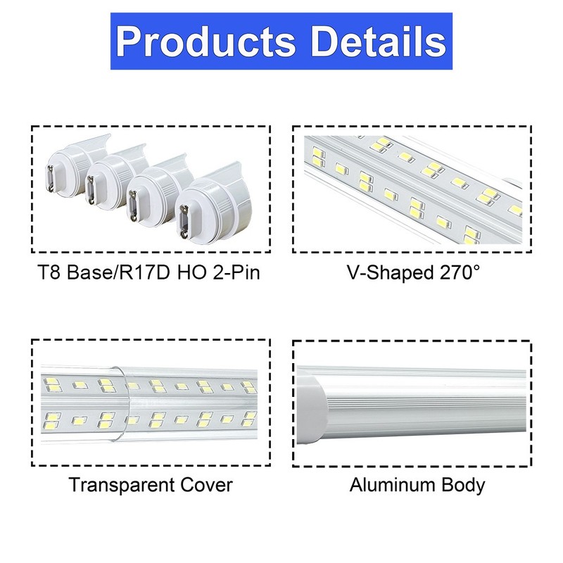 12Pack T8 8FT Led Tube Light Replacement For F96T12/HO R17D Bulbs AC85-277V 144W gallery