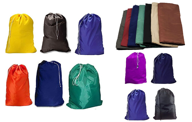 Heavy Duty Laundry Bag (28" x 38") Fabric May Vary with Drawstring Closure (1PC) gallery